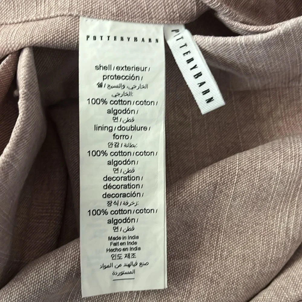 Pottery Barn Textured Mauve Tone Cotton Pillow Covers